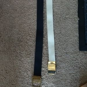 Belts one white and one black